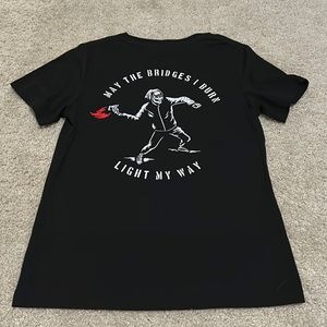“May the Bridges I Burn Light My Way” t-shirt